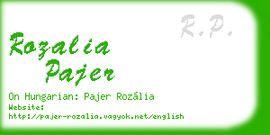 rozalia pajer business card